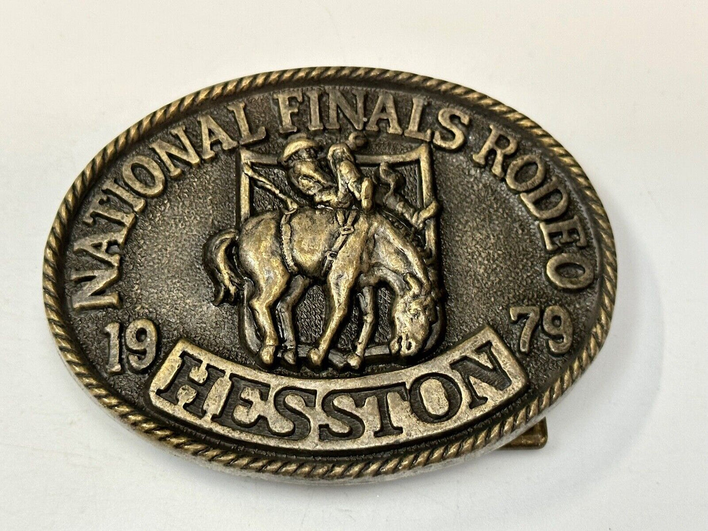 1979 Hesston National Finals Rodeo NFR Collectors Rodeo Cowboy Belt Buckle