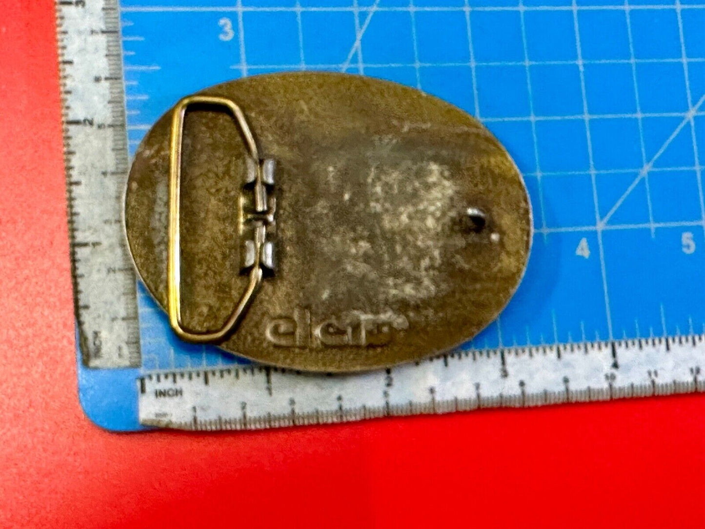 Vintage leather belt buckle by El Cid to restore of craft project