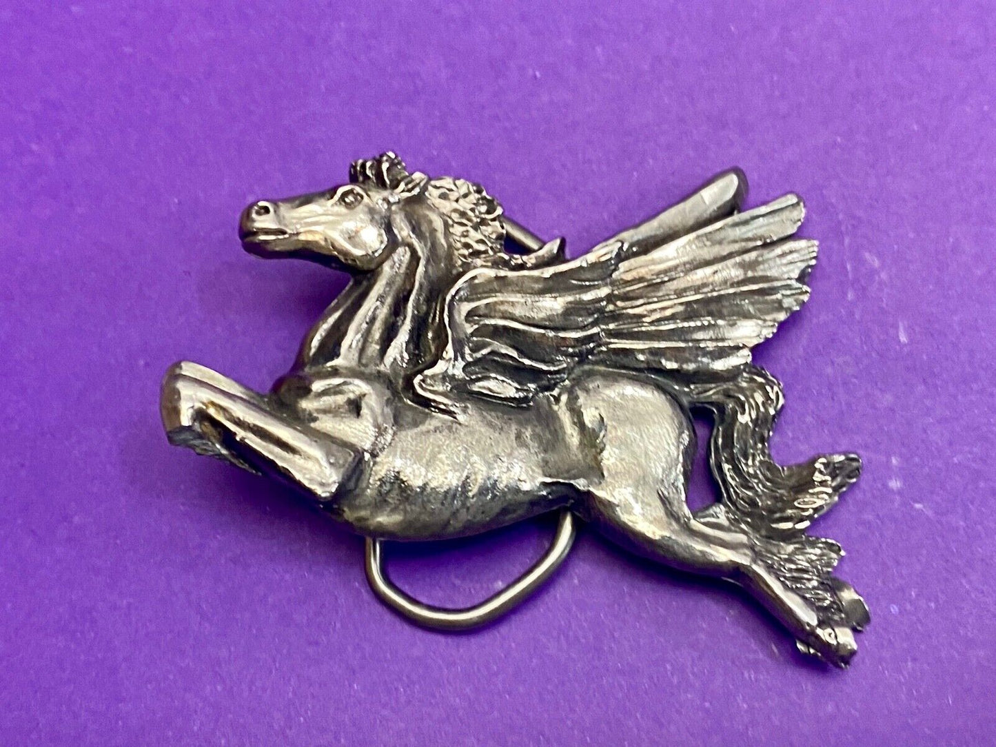 Vintage 1981 Flying Horse Chicago Pegasus Great America Belt Buckle Co 