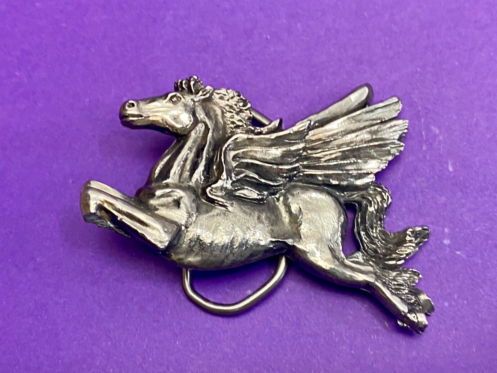 Vintage 1981 Flying Horse Chicago Pegasus Great America Belt Buckle Co 