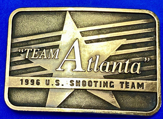 Team Atlanta 1996 U.S. Shooting Team Commemorative Vintage Belt Buckle
