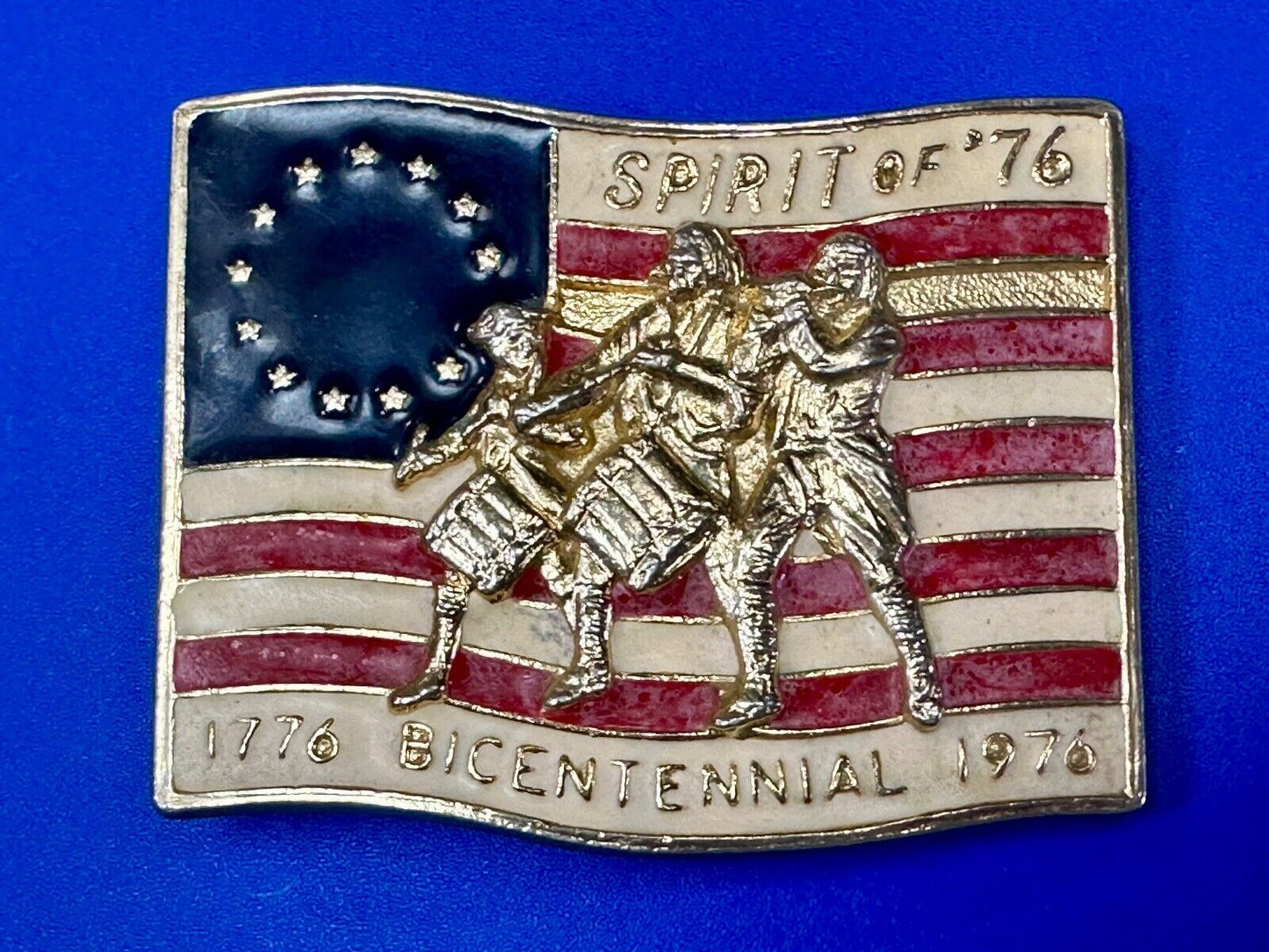 USA Flag The Spirit of 76 - Patriotic American Marching Band belt buckle