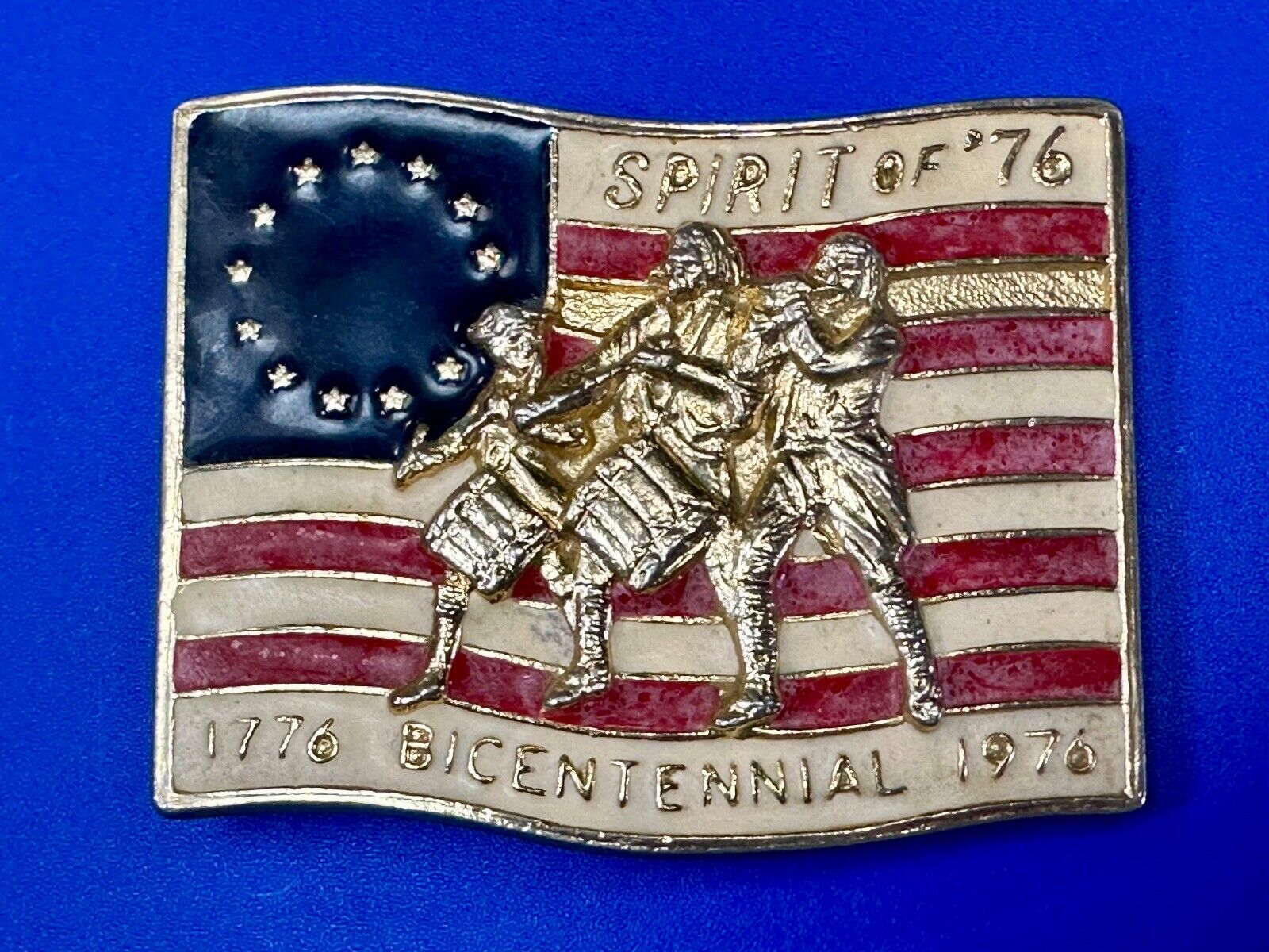 USA Flag The Spirit of 76 - Patriotic American Marching Band belt buckle