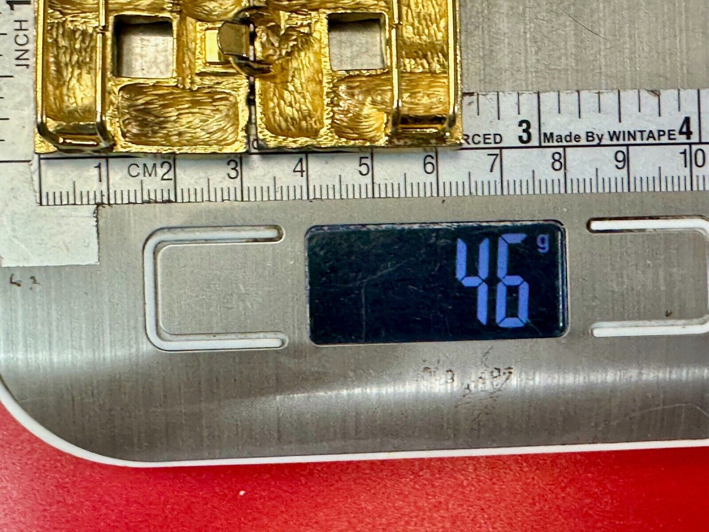 Two piece interconnecting vintage belt buckle by Dotty Smith