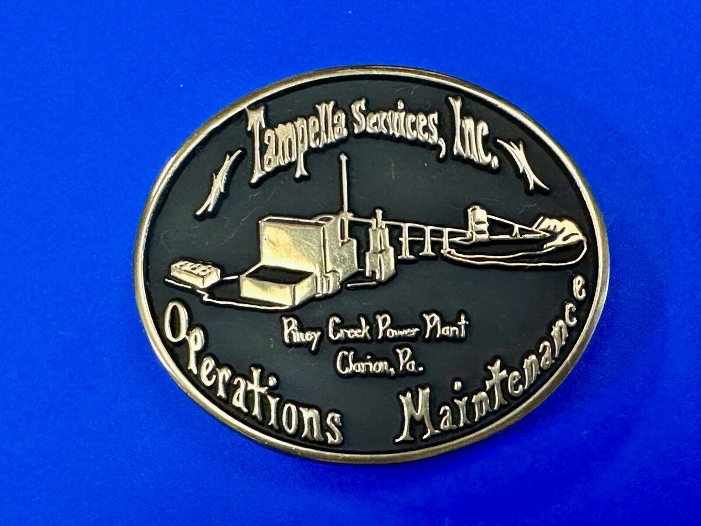 ACI Tampella Piney Creek Power Plant Clarion PA Operations Maint. belt buckle