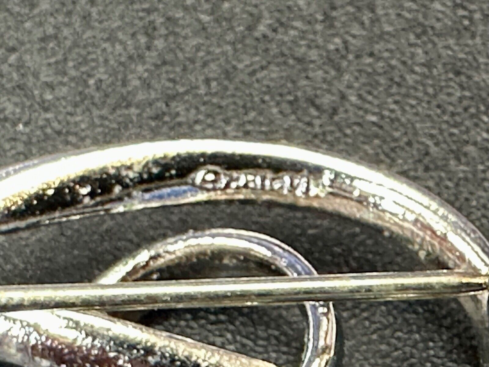 Treble clef music theme signed vintage brooch pin from estate find