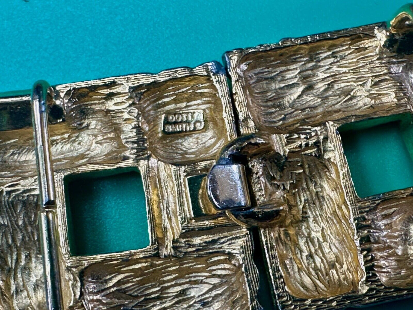 Two piece interconnecting vintage belt buckle by Dotty Smith