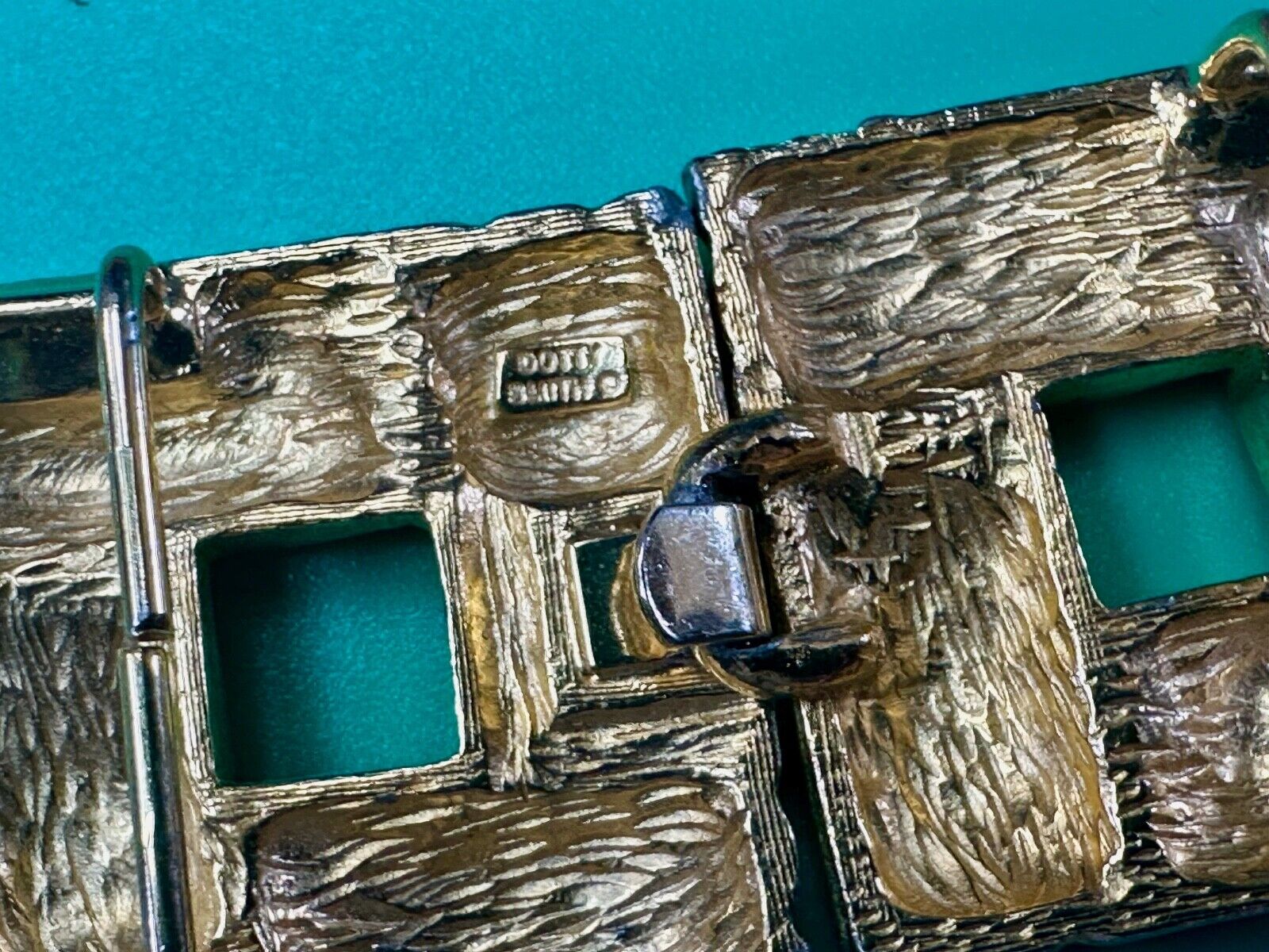 Two piece interconnecting vintage belt buckle by Dotty Smith