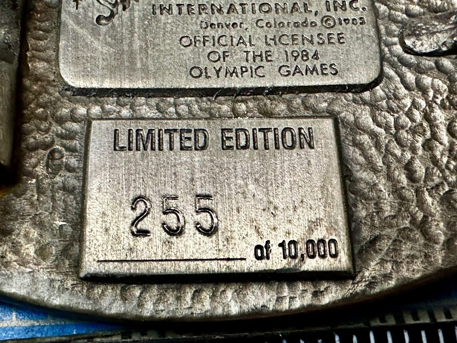 Track & Field Race - 1984 Los Angeles Olympics Pewter Sanchez Belt Buckle