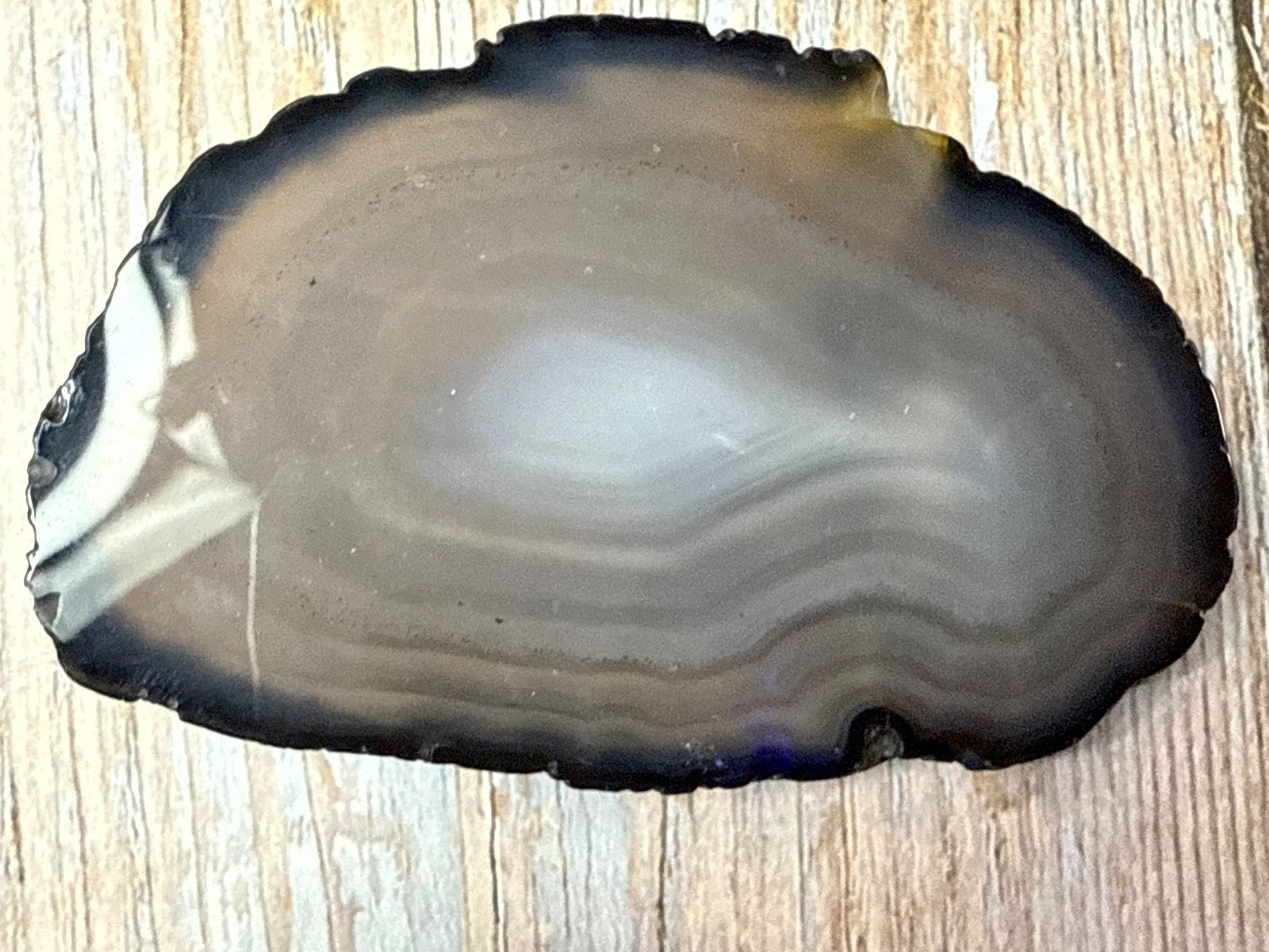 Beautiful Agate Slice Slab Natural Stone Gray Blue Hippy Boho Vibe Belt Buckle
