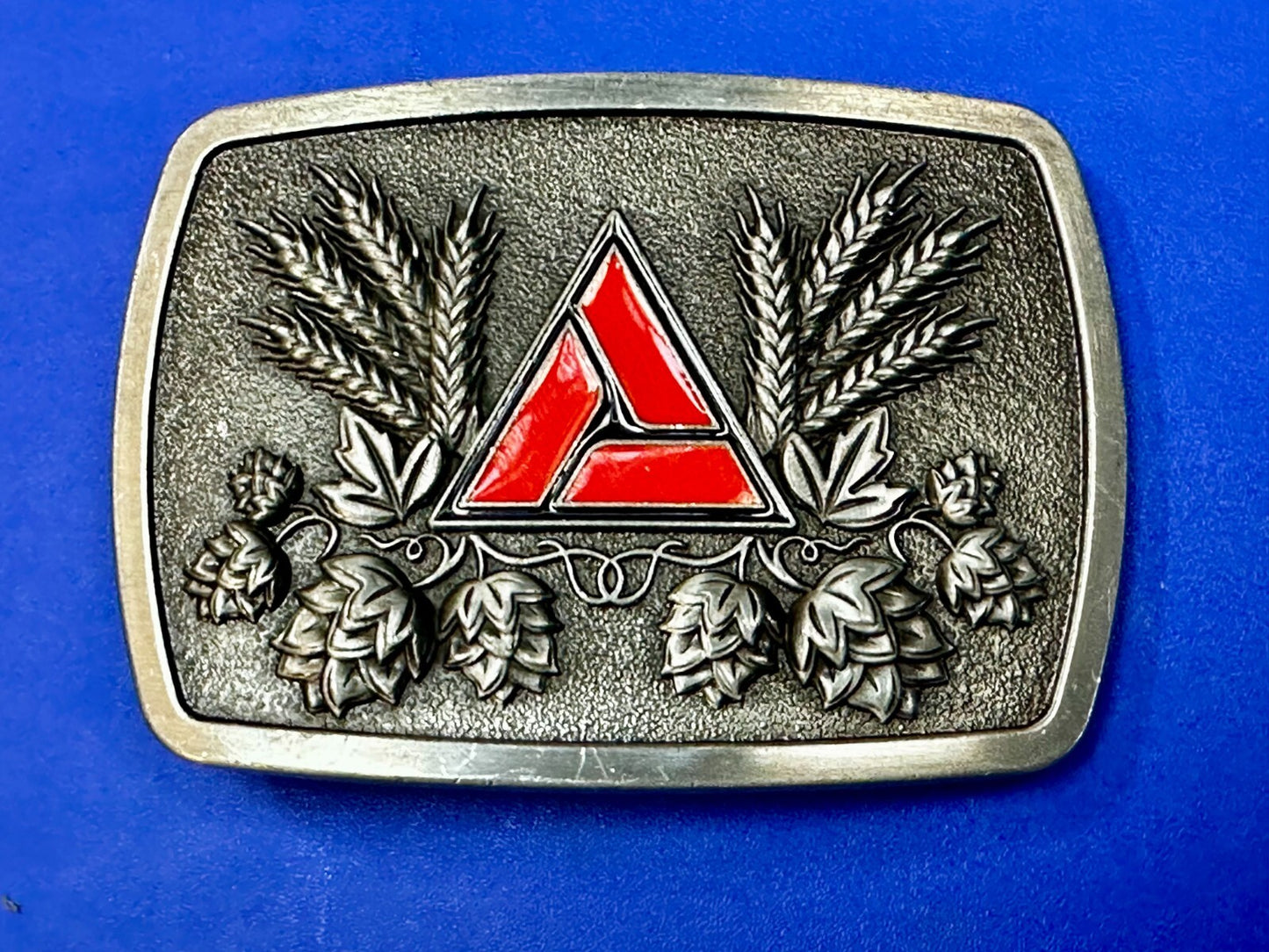A.G. Farming Company Wheat Red Logo Emblem Farmers Promo Vintage Belt Buckle