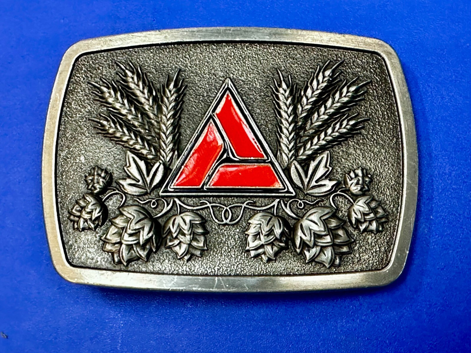 A.G. Farming Company Wheat Red Logo Emblem Farmers Promo Vintage Belt Buckle