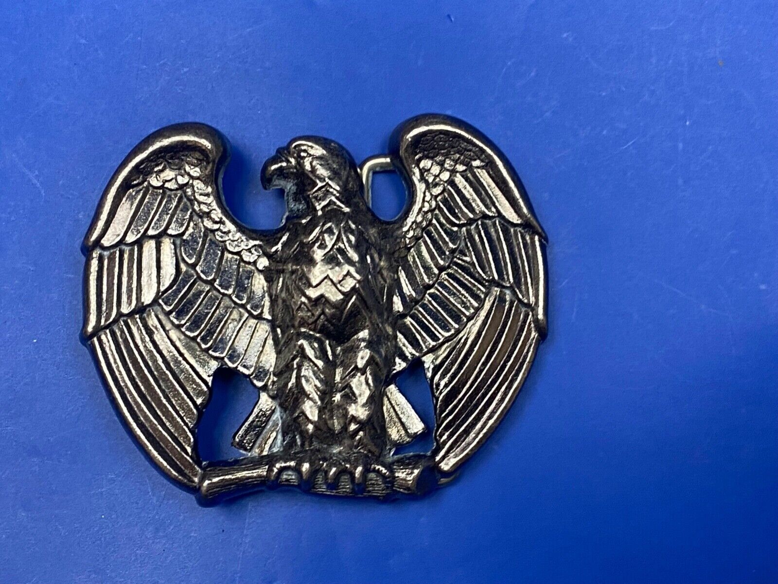 2.5" Belt Buckle Eagle Silver Metal Avon Spread Wings 3D Raptors Birds