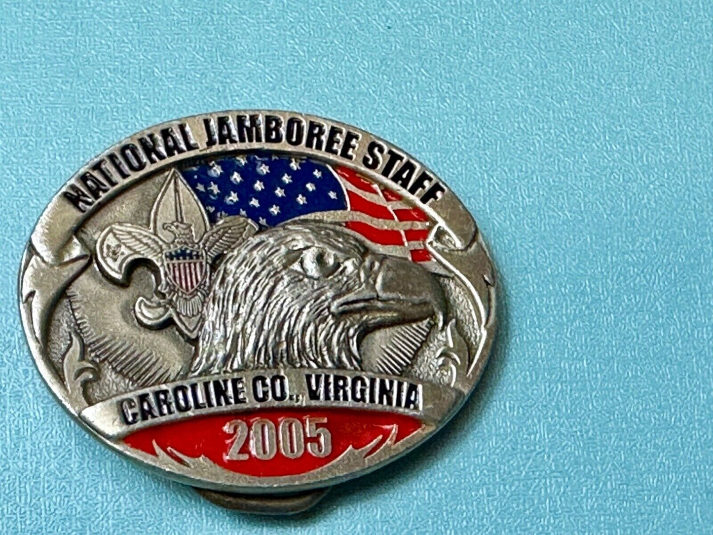 2005 BSA National Scout Jamboree STAFF Caroline County of Virginia Belt Buckle
