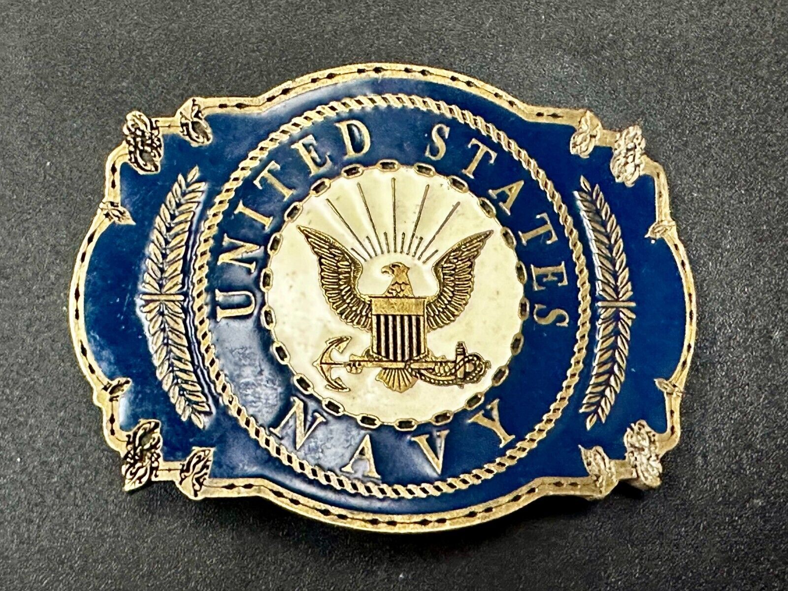 United States Navy Eagle Seal Vintage 1999 Commemorative Belt Buckle B.B. INC