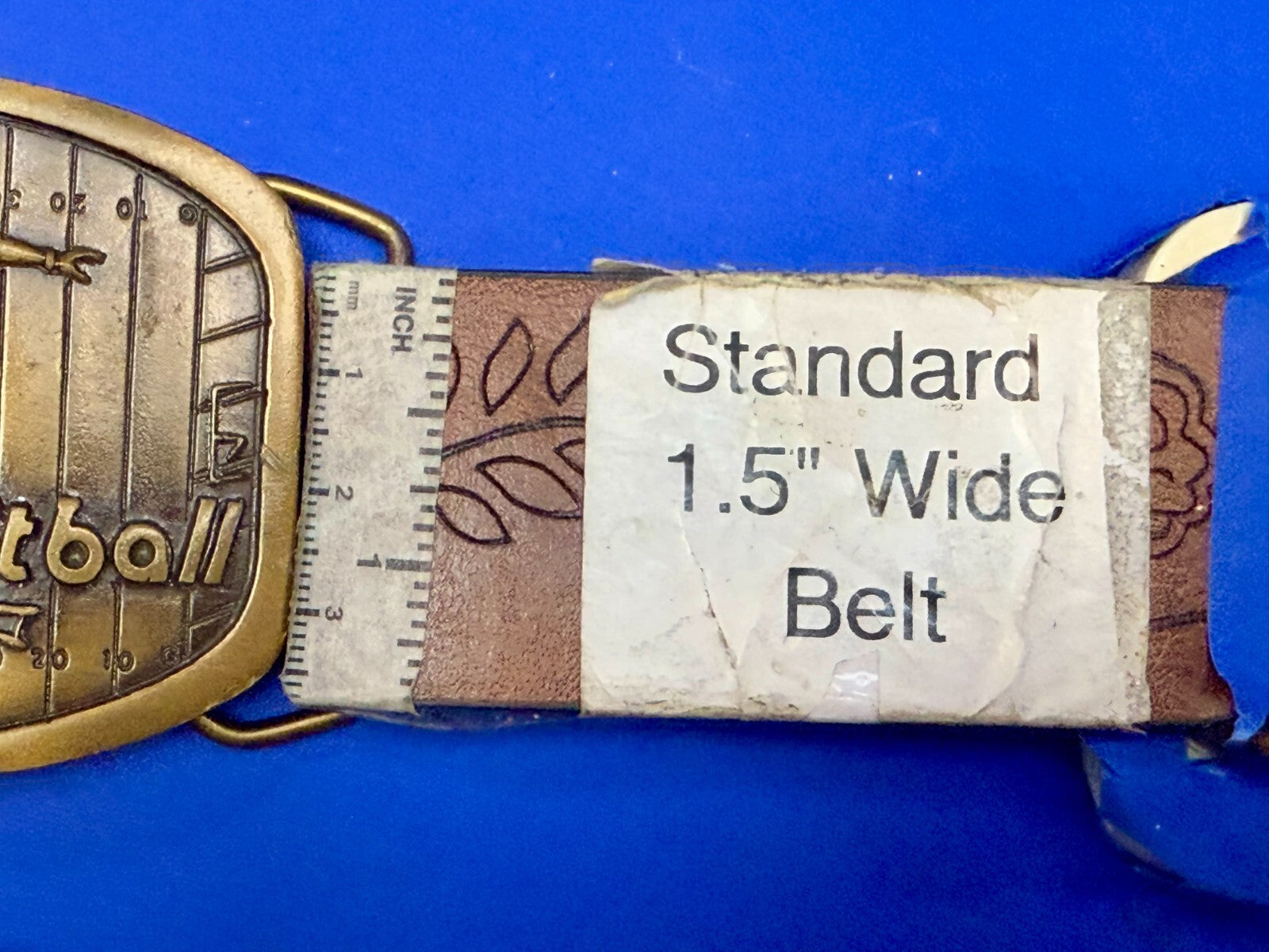 American Sports Football Player Brass Tone VTG 1979 Indiana Metal Belt Buckle