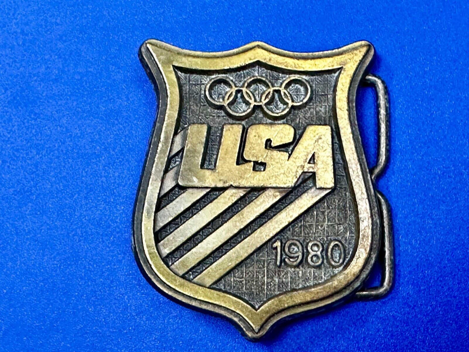 1980 USA Olympic Committee Vintage Paul Rollins Belt Buckle by RJ