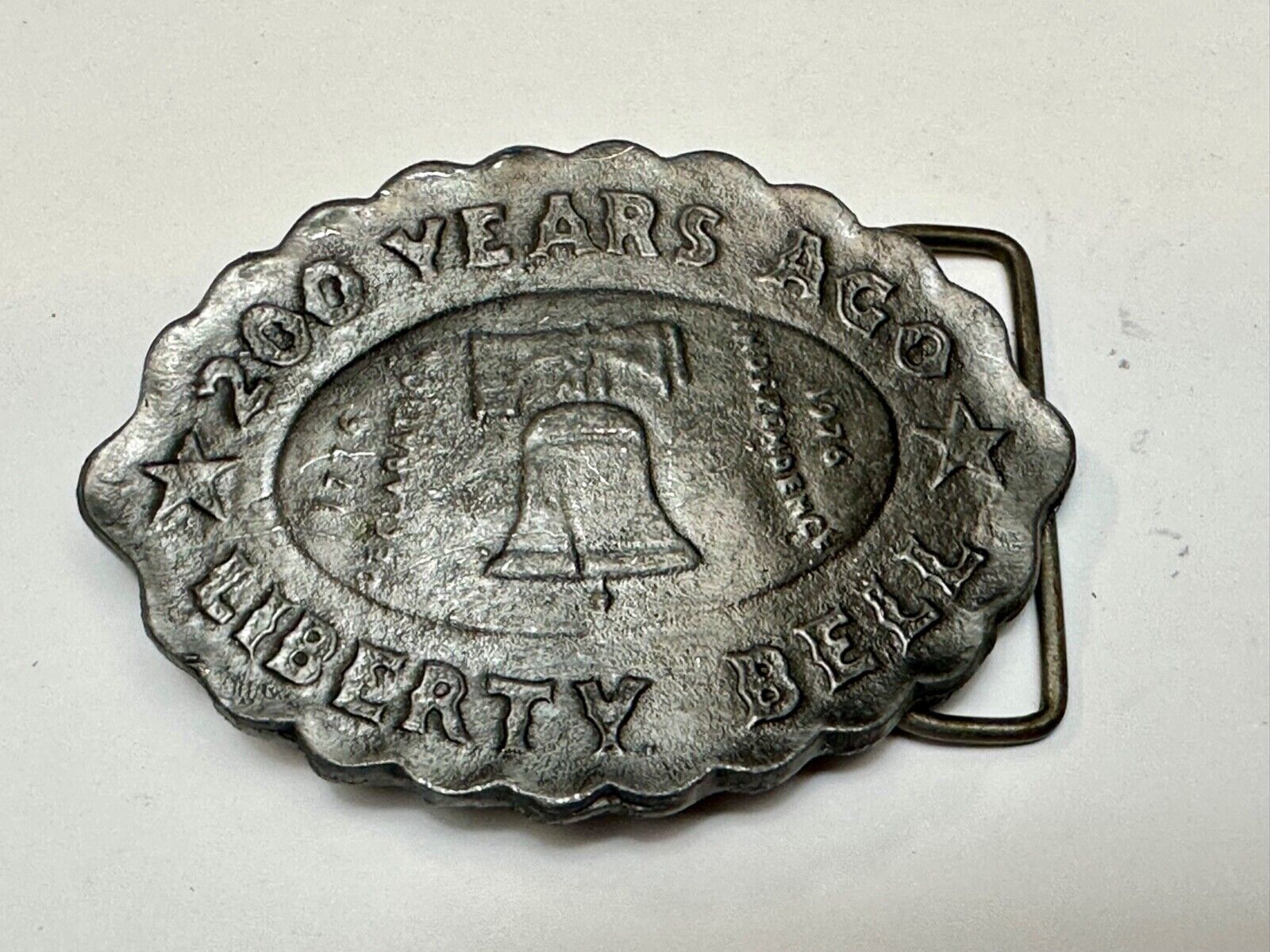 1776-1976 - 200 Years Ago Liberty Bell Patriotic America Belt Buckle