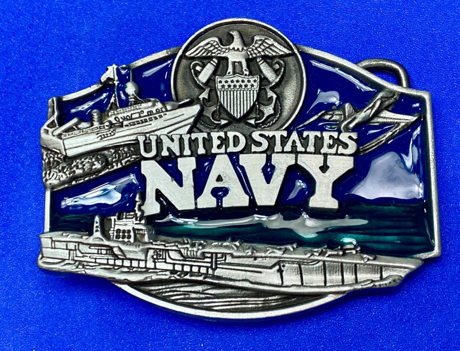 United States Navy American Battleship Anchor Raised belt buckle