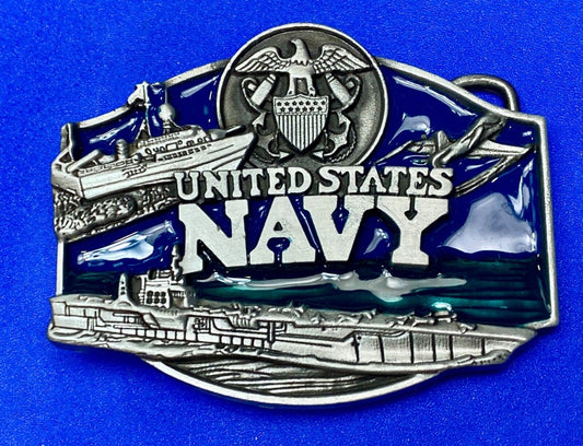 United States Navy American Battleship Anchor Raised belt buckle