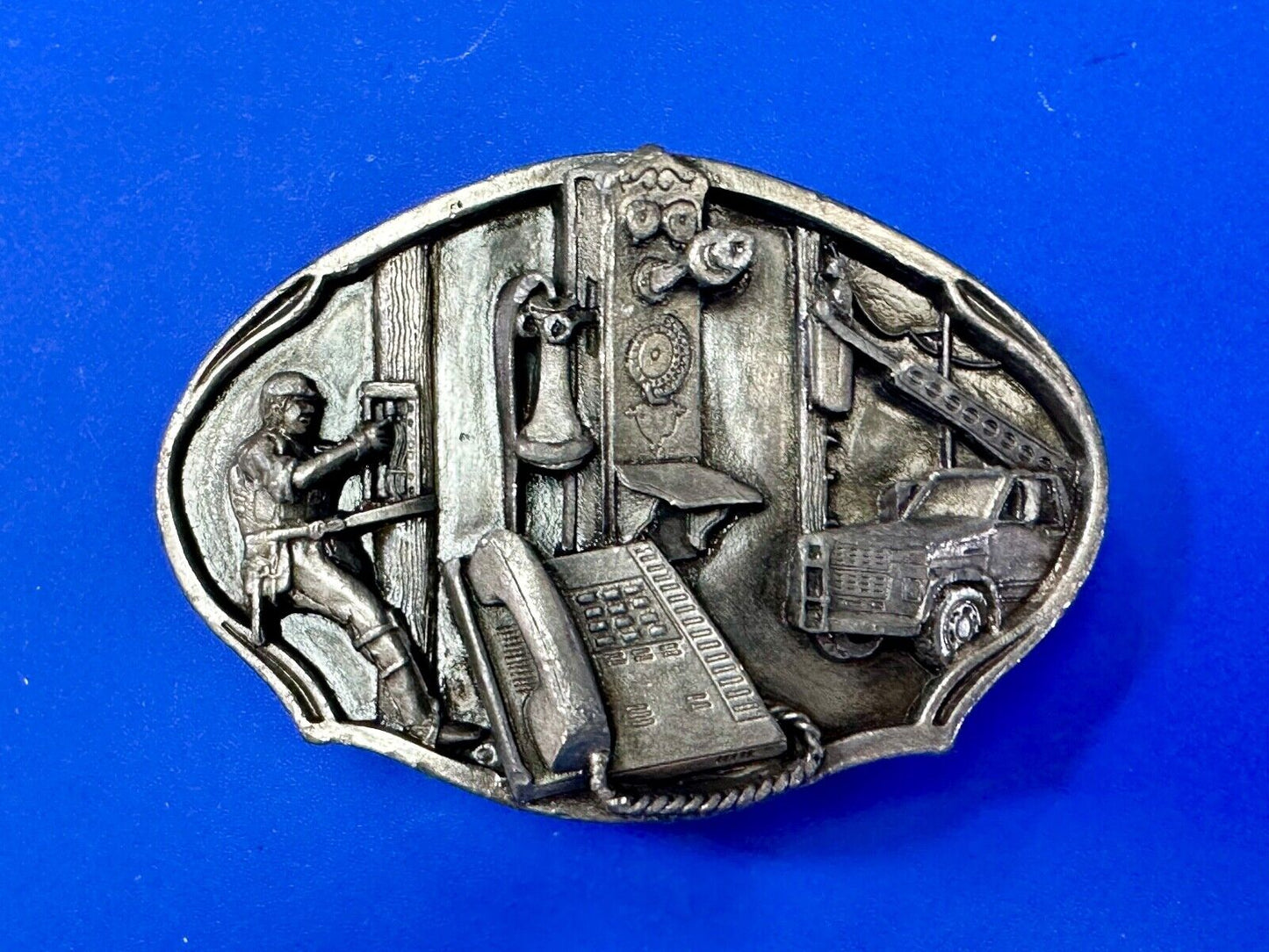 Telephone Linesmen pole climbers Telecommunication 89 Arroyo Grande belt buckle