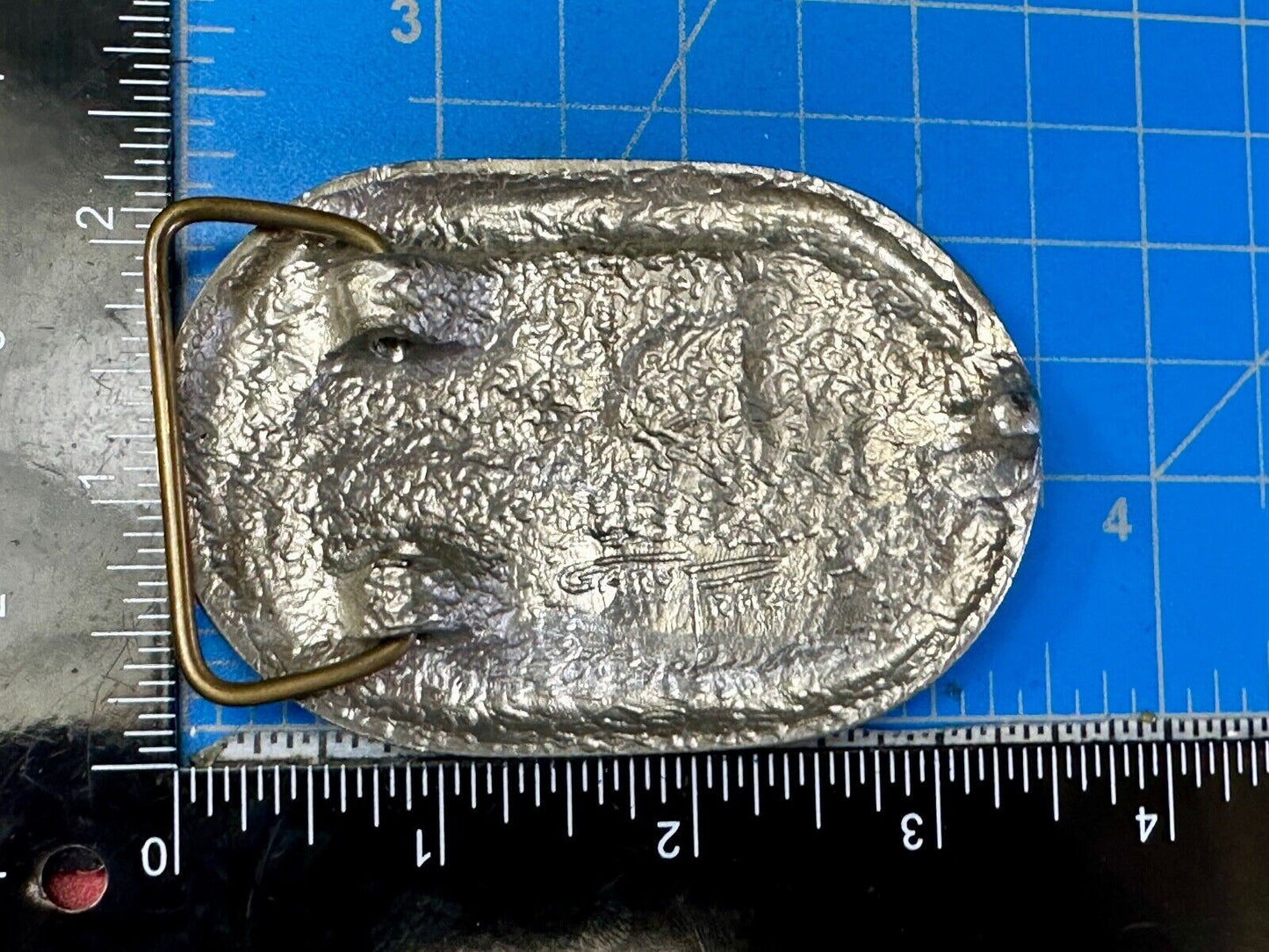 Utah Railway Co Vtg Train Railroad 83 Years - Gary Prazen Sculpture Belt Buckle