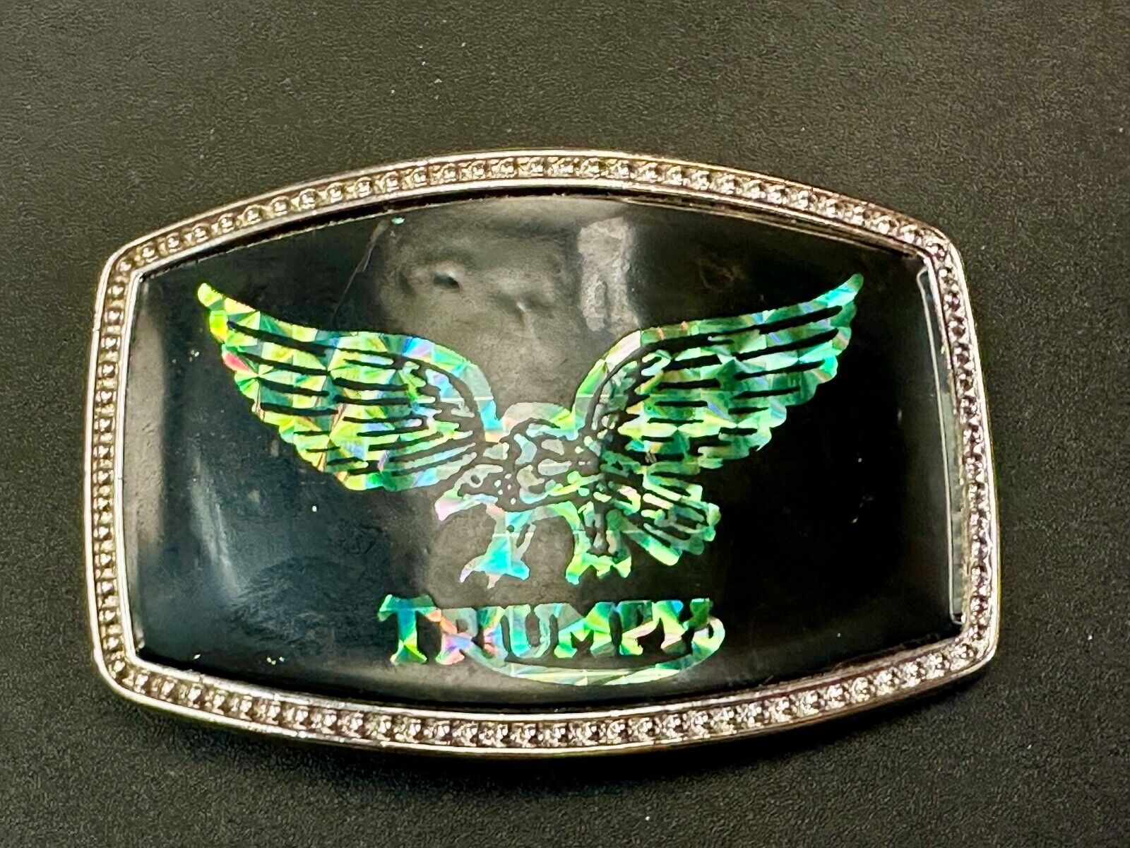 TRIUMPH MOTORCYCLES Eagle emblem Holographic retro style logo belt buckle