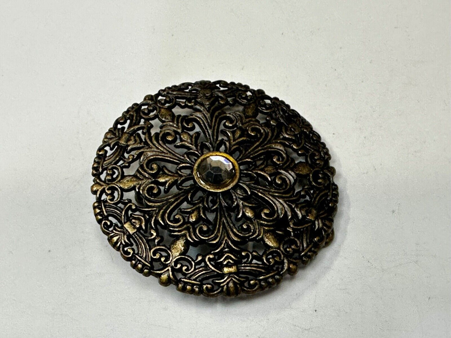 Victorian Style Filigree Round Small Hippy Vibe Small Belt Buckle