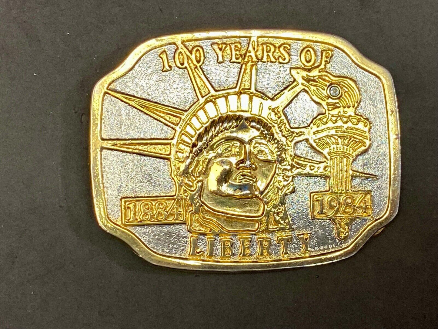 100 Year Celebration - Statue Of Lady Liberty Usa New York Belt Buckle