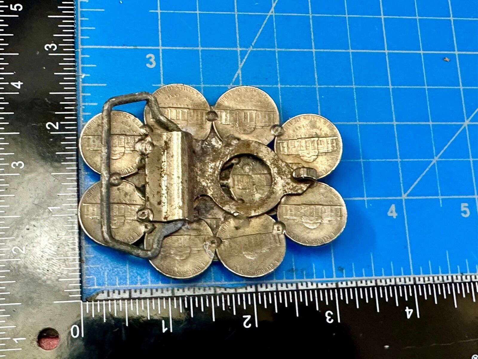 Artisan Rare Coin Collectors Vintage Belt Buckle