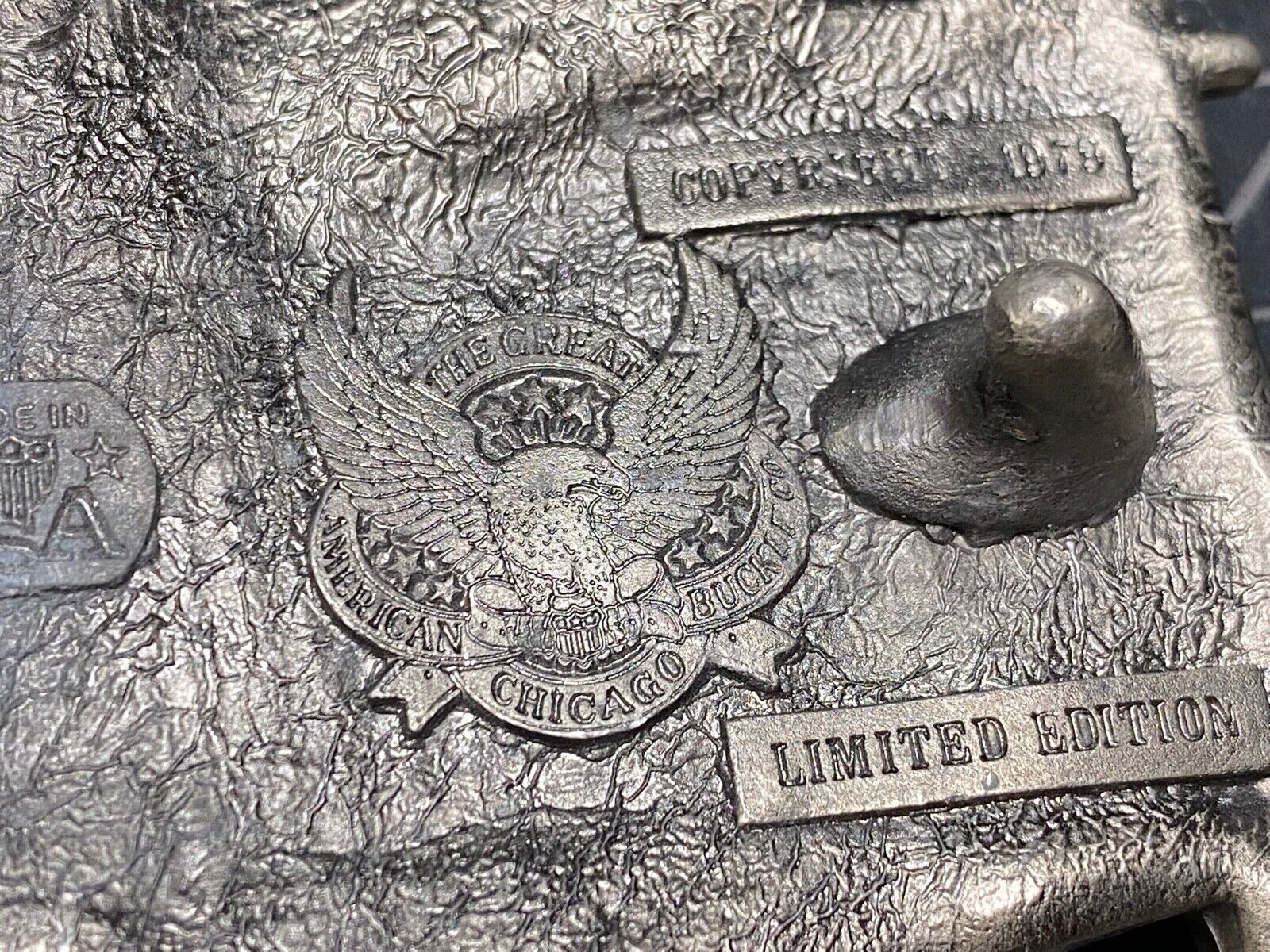 Train Caboose Collectors Belt Buckle Great American Buckle Co 1979 Made USA