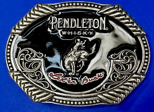 2020 Pendleton Whiskey Let'er Buck Rodeo Cowboy Montana Silversmiths Belt Buckle