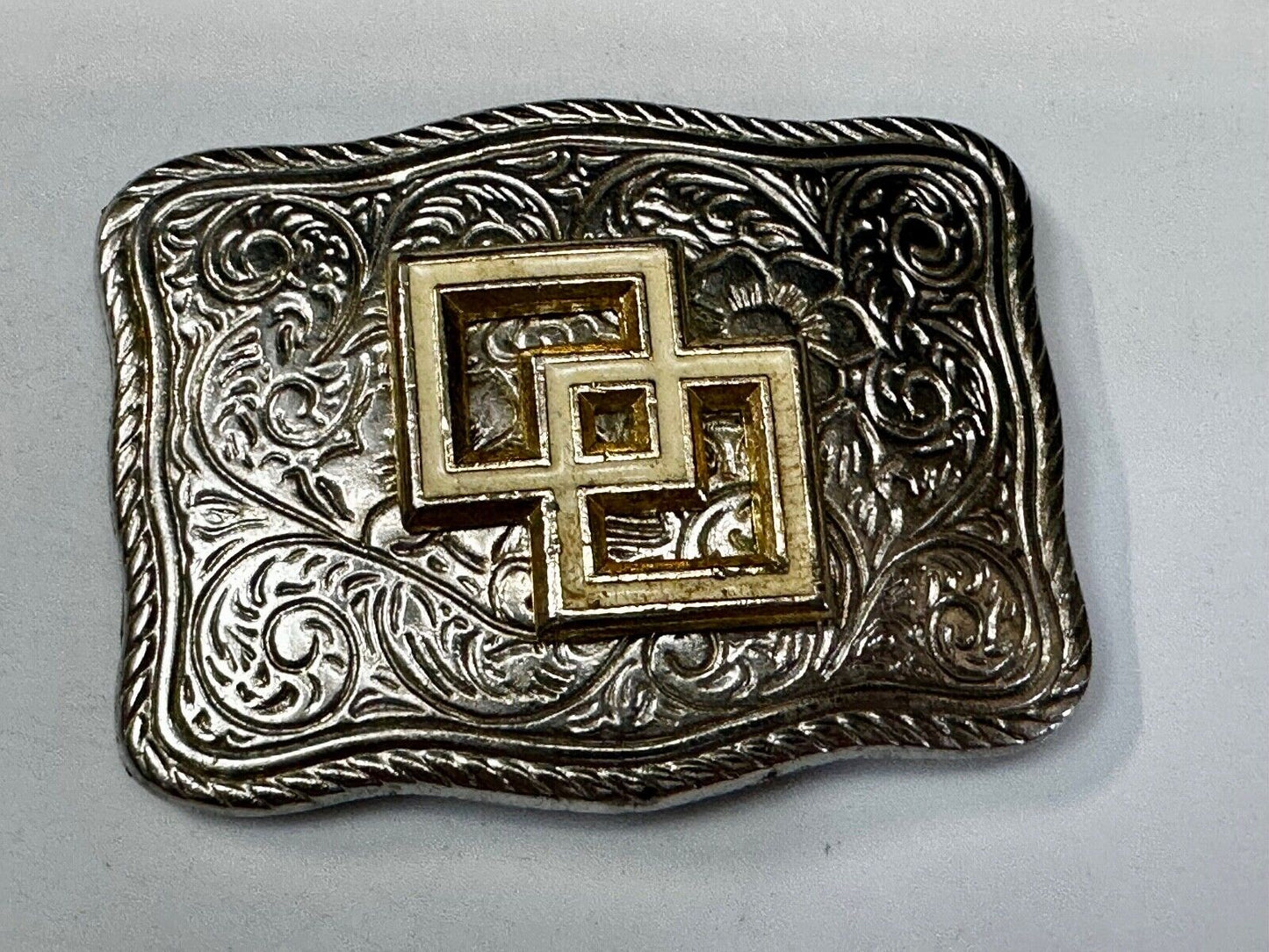 Two Square Pattern on western USA made western Belt Buckle