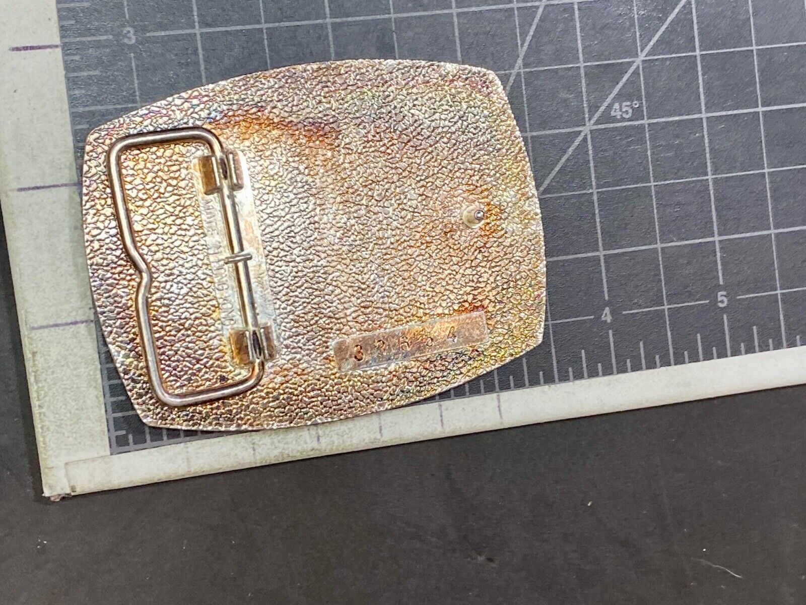 Vintage Horse Back Rider Racing Through Town Western Belt Buckle 