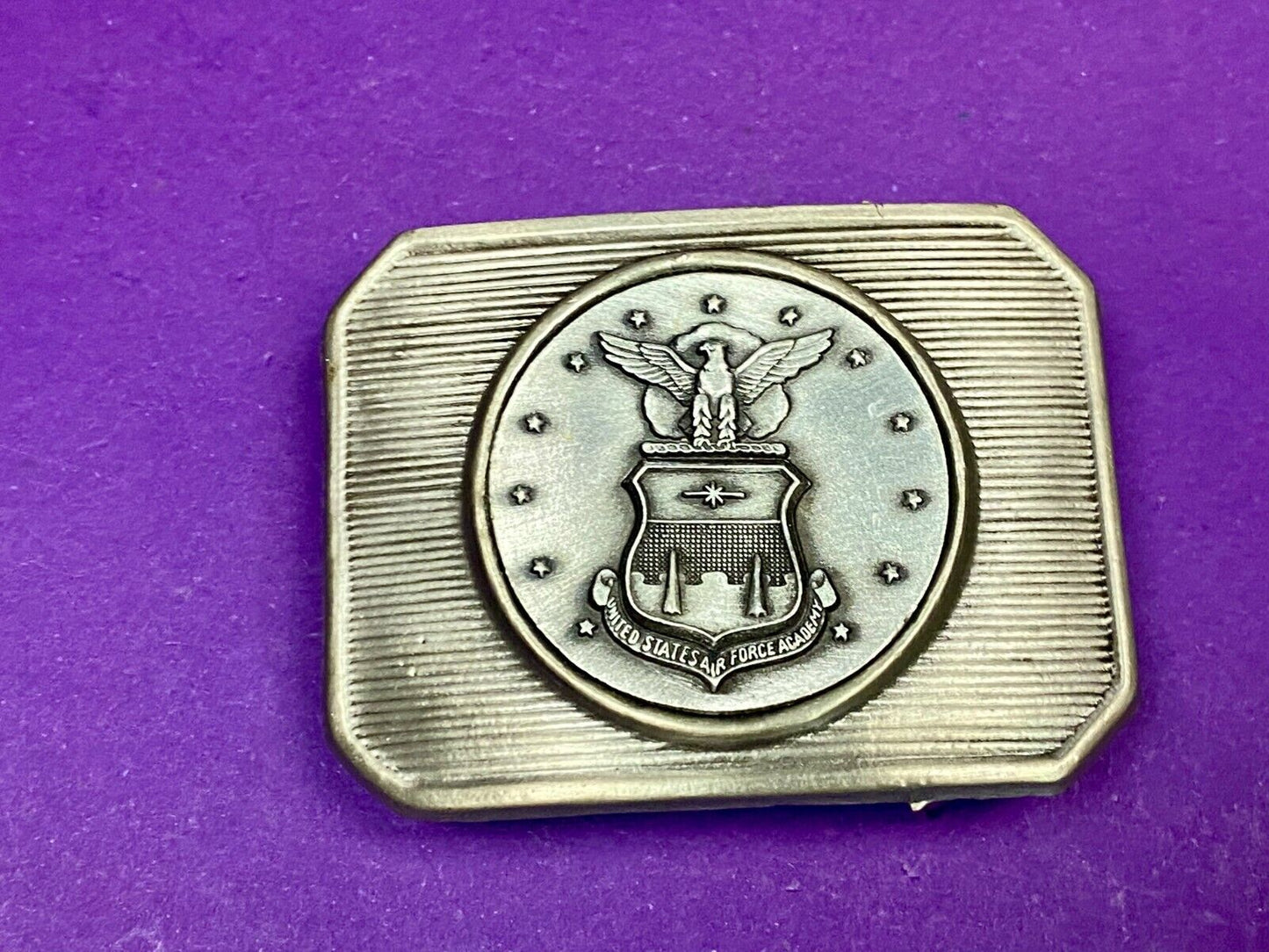 United States Air Force Academy Genuine Pewter Medallion Belt Buckle Fort