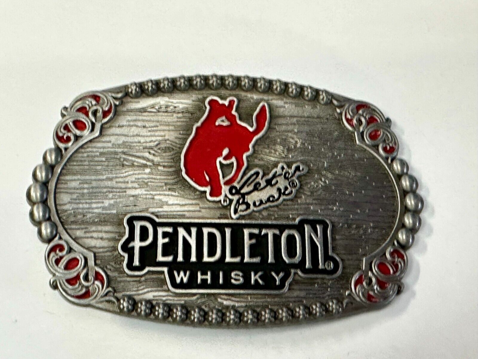 2023 Pendleton Whiskey Let'er Buck Rodeo Cowboy Montana Silversmiths Belt Buckle