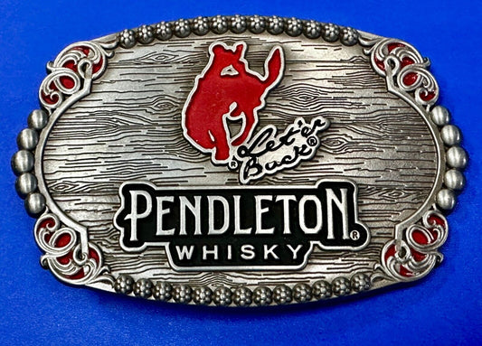 2023 Pendleton Whiskey Let'er Buck Rodeo Cowboy Montana Silversmiths Belt Buckle
