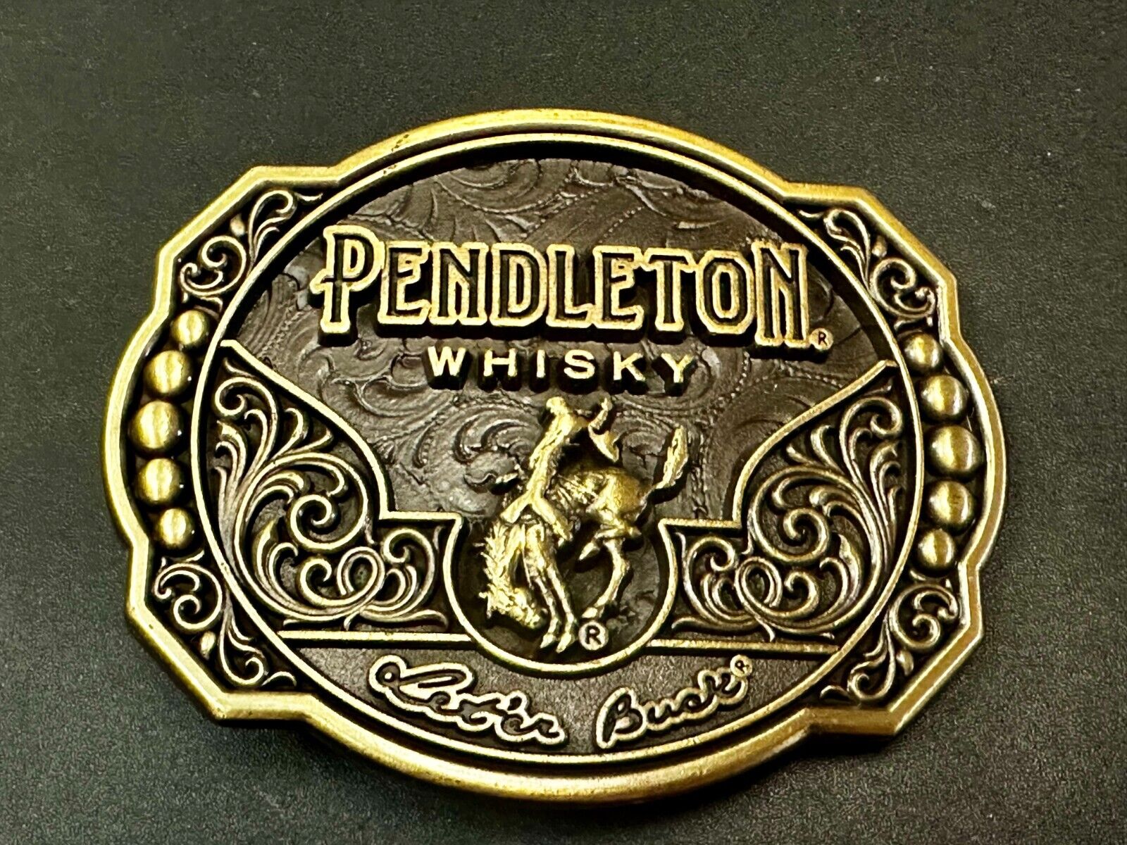 2024 Pendleton whiskey Let'er Buck Rodeo Cowboy Montana Silversmiths Belt Buckle