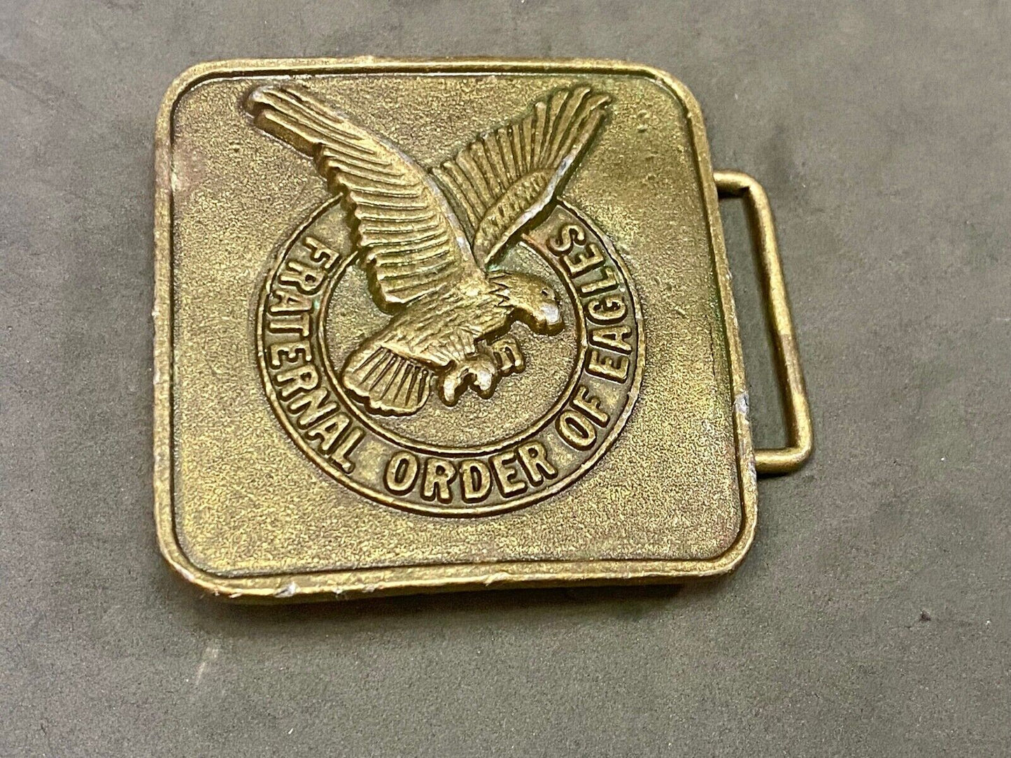 Vintage F.O.E. Fraternal Order Of The Eagle's Belt Buckle 