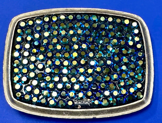 USA made Rhinestone covered retro vibe Belt Buckle