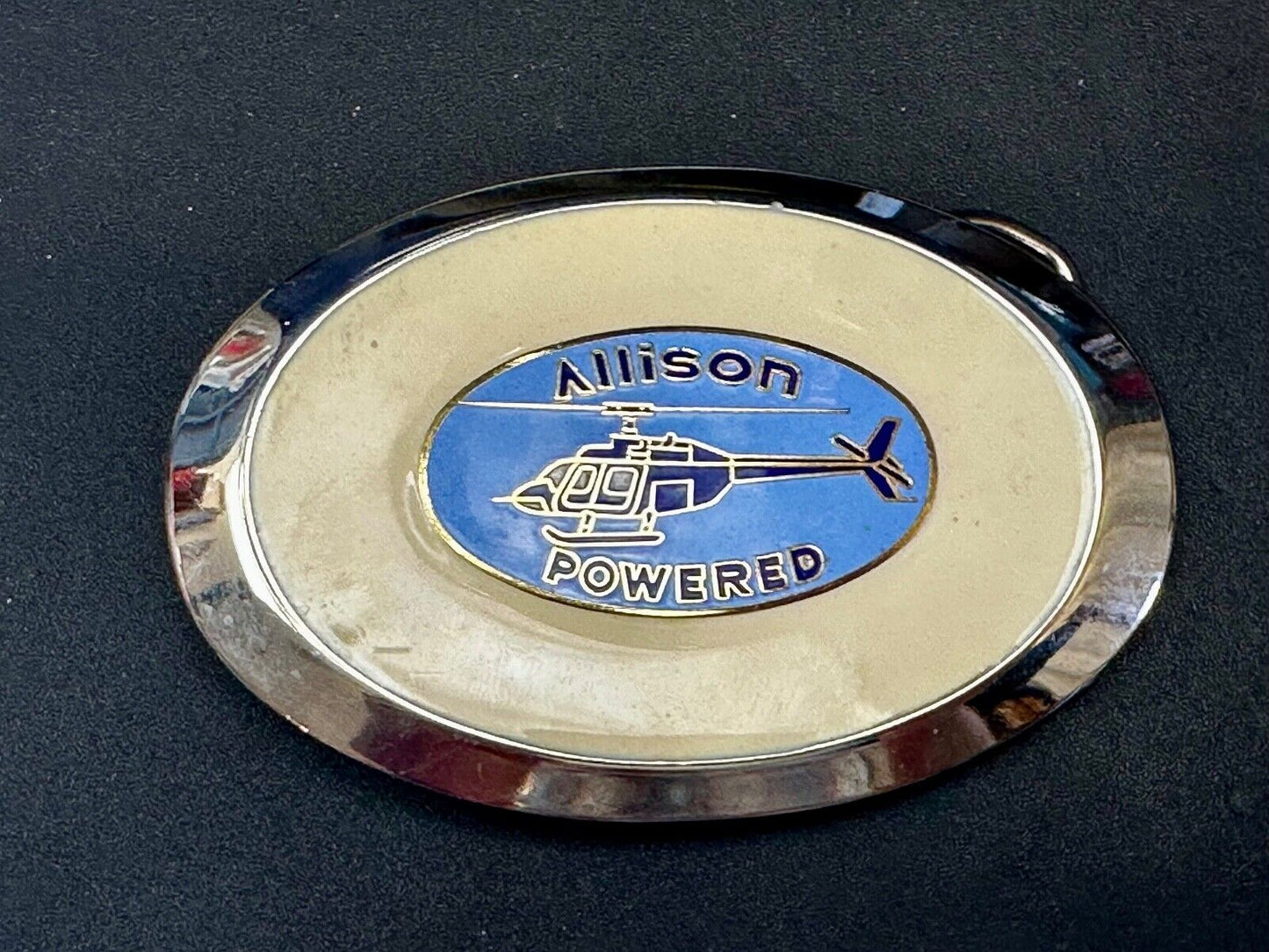 Allison Helicopters Indianapolis Indiana Company Aviation Plane Belt Buckle