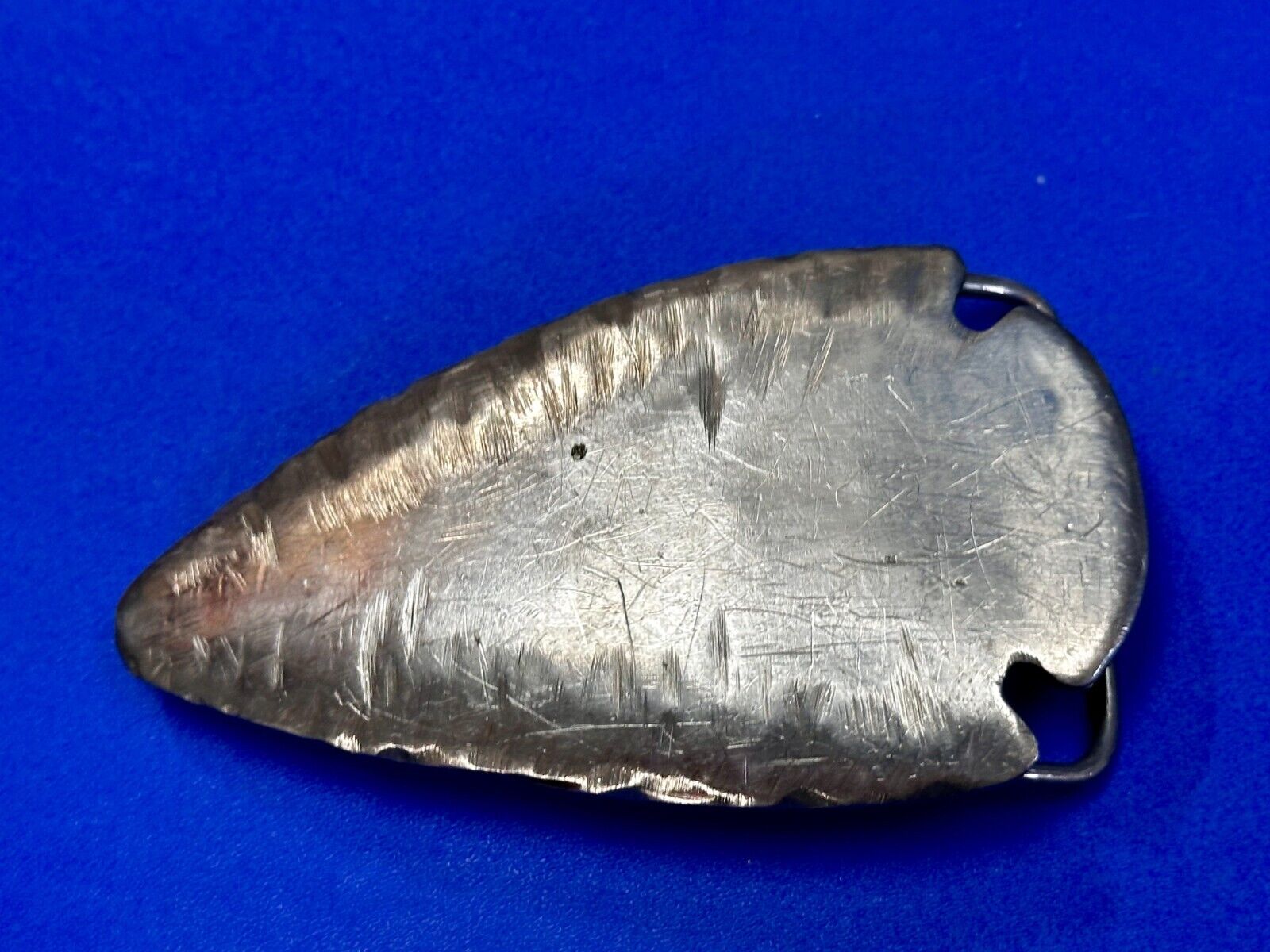Arrow Head Artisan Cast Made Native Indian Art Figural Silver? Belt Buckle
