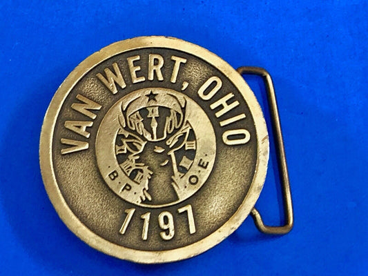 B.P.O.E.  Van Wert Ohio Elks Club Group Promotional belt buckle 