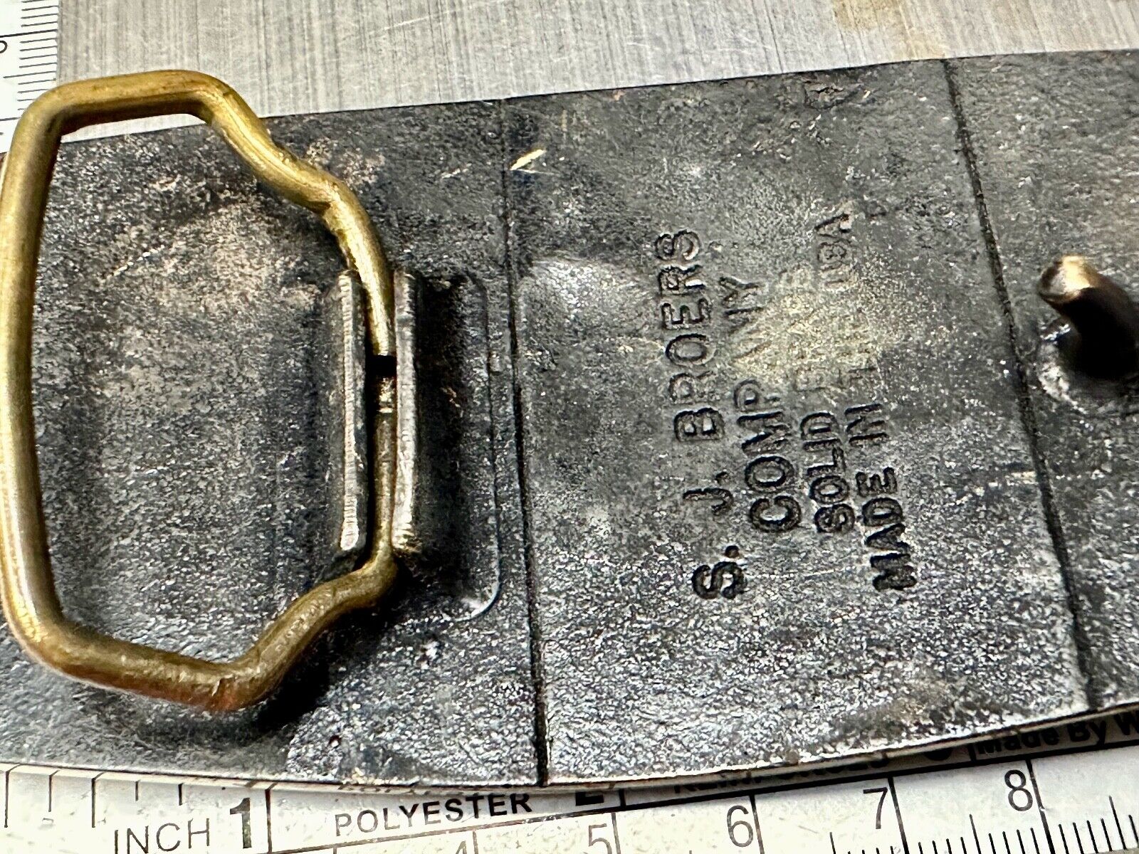 B&W  FOSSIL POWER GENERATION DIVISION BRASS BELT BUCKLE by S. J. Broers Company