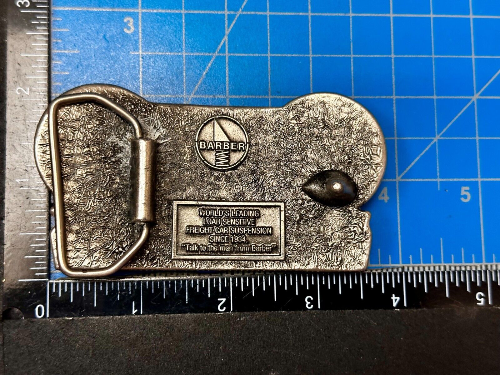 BARBER Standard Car Truck Freight Transport Company Rail Road Train Belt Buckle