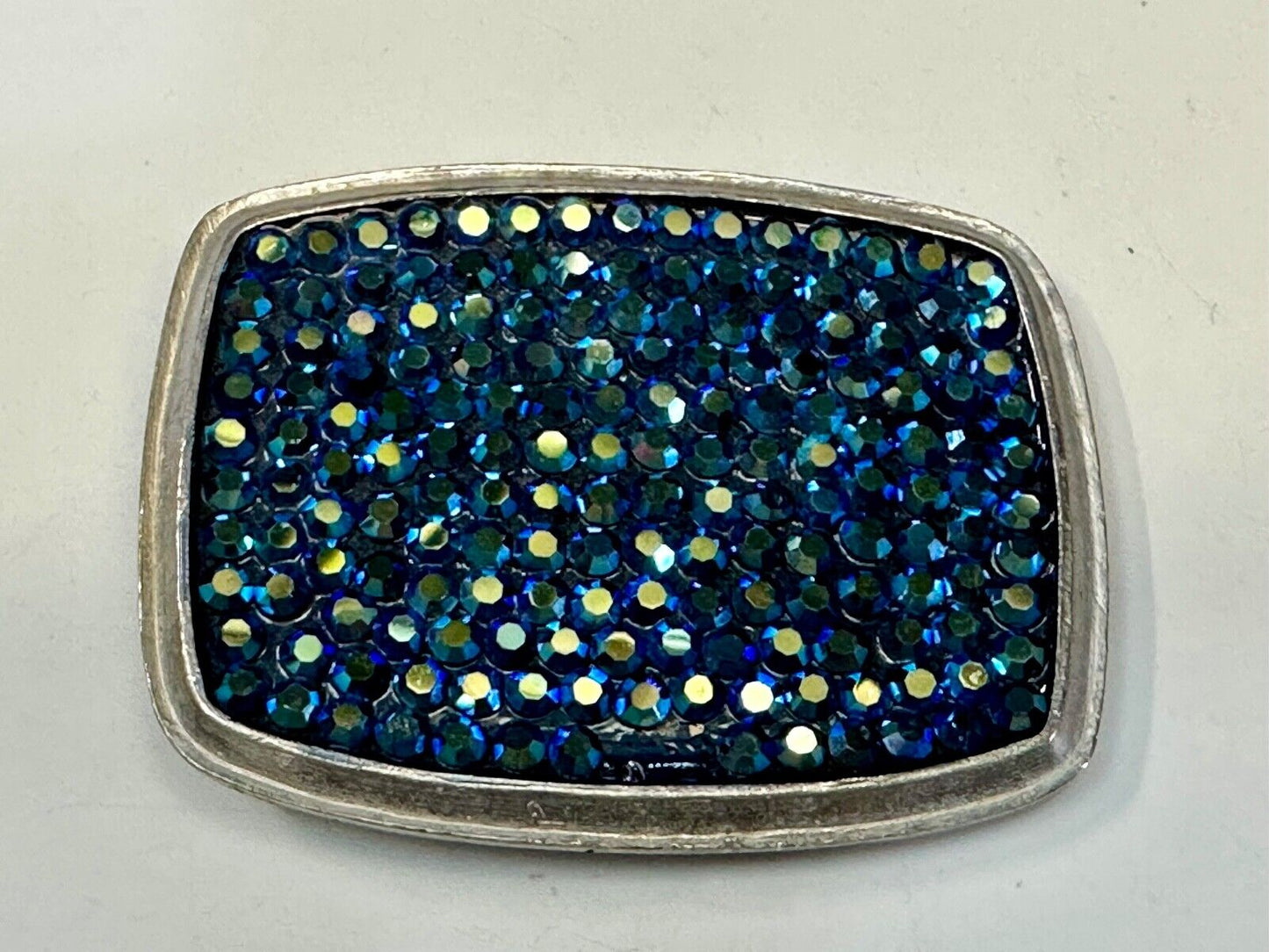 USA made Rhinestone covered retro vibe Belt Buckle