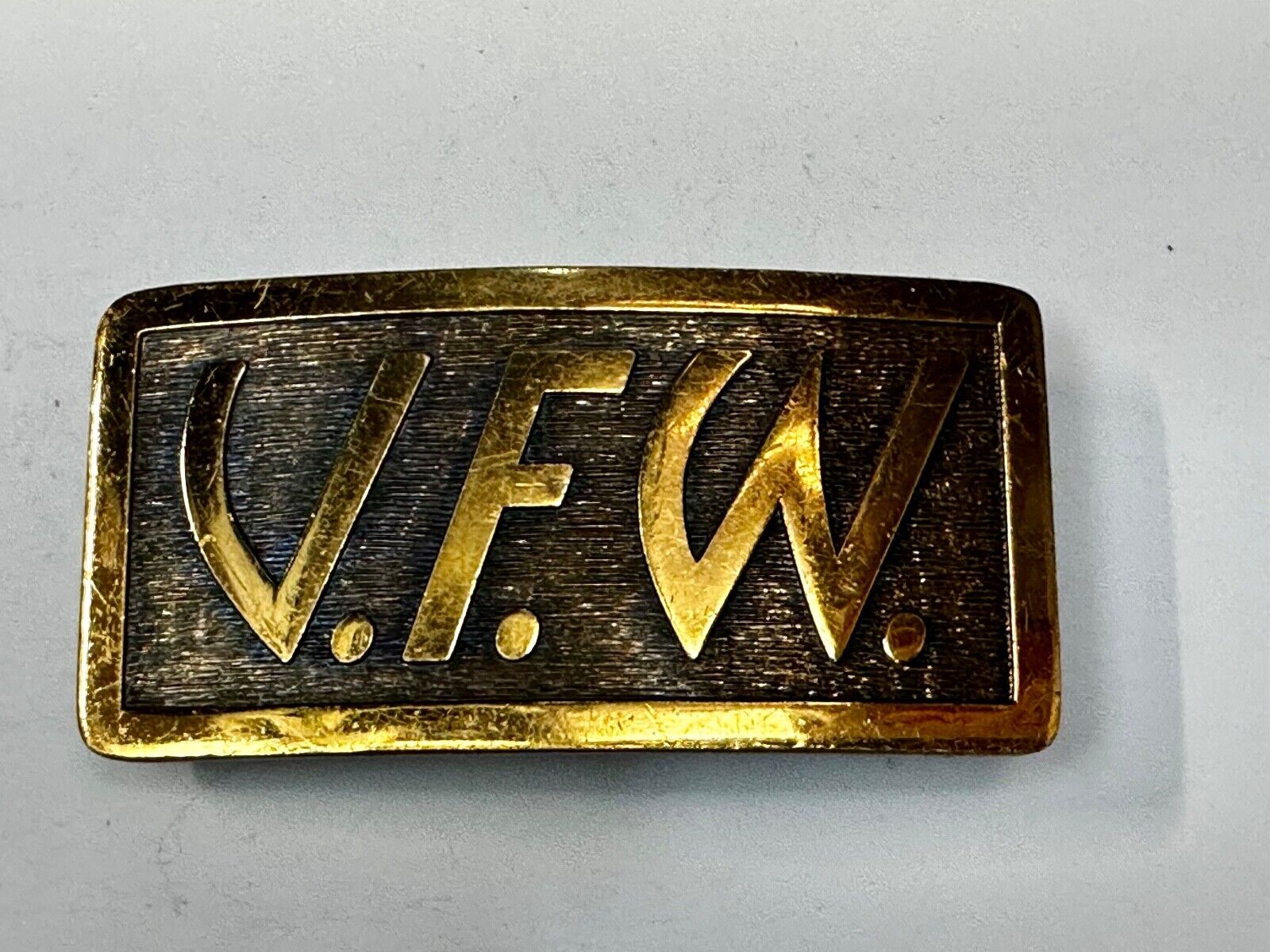 VFW Veterans Foreign Wars Of The USA RARE Brass Custom Belt Buckle