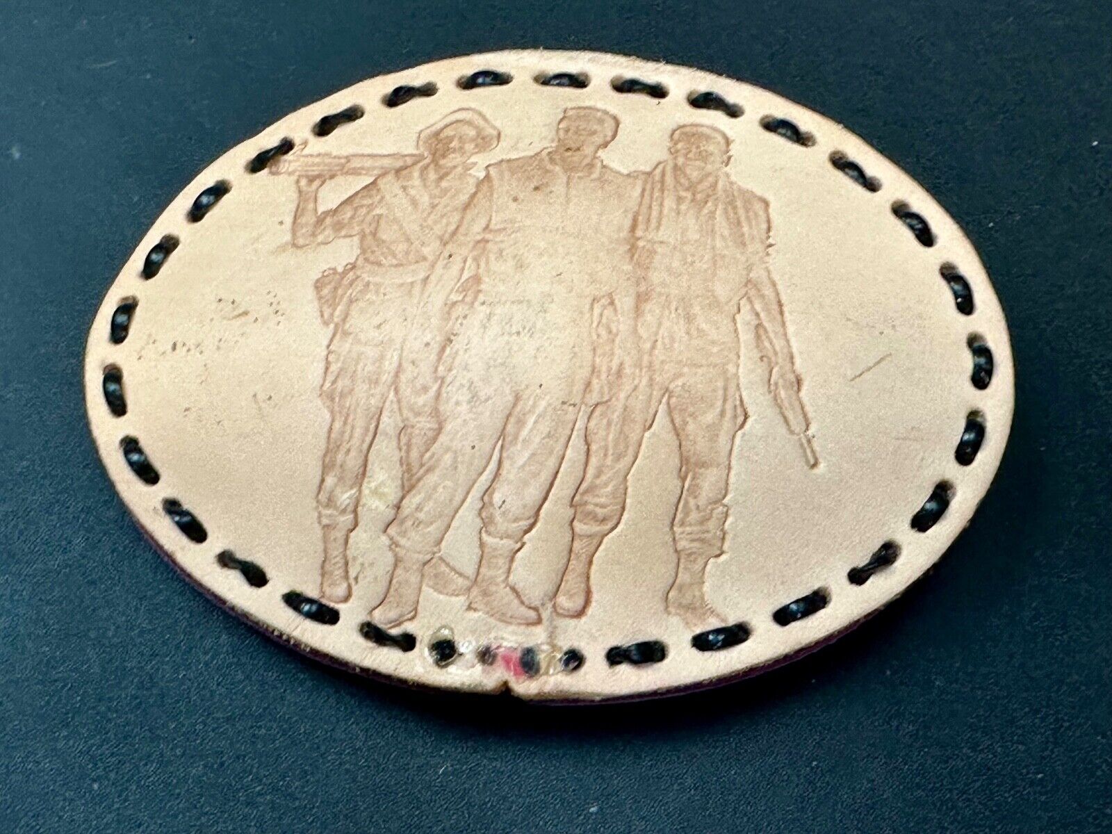 Vietnam Veterans War Memorial Washington DC  large leather Oval Belt Buckle