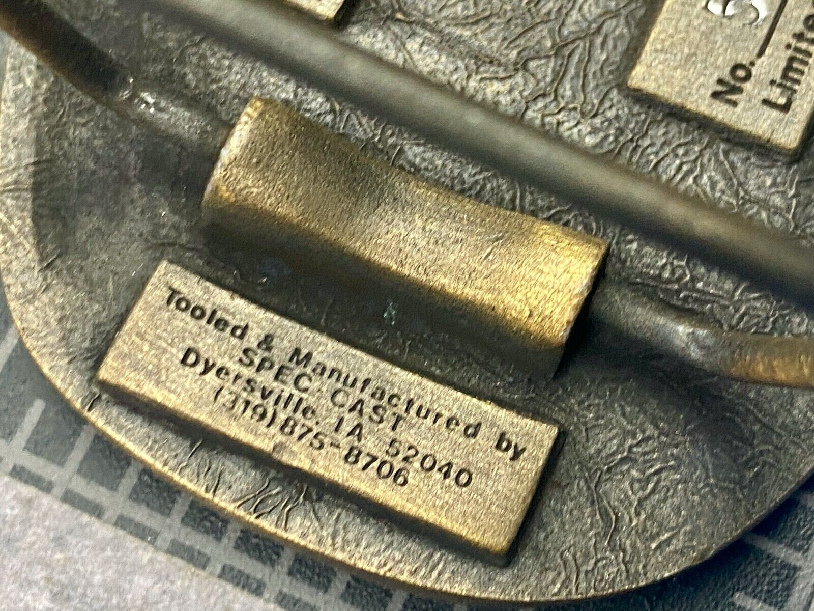 55 years Tisco Tractor Implement Supply Spec Cast Brass Belt Buckle series 2