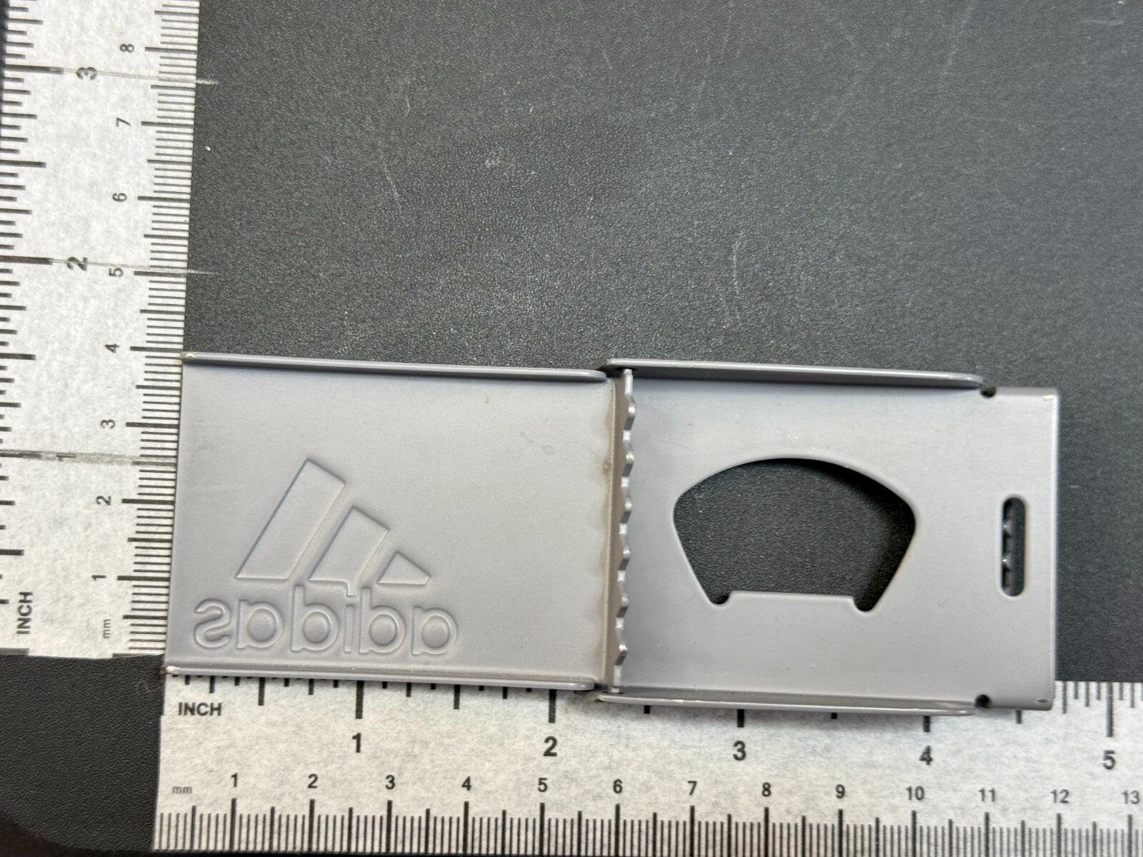 Adidas Logo Golf Reversible Web Gray Color Belt Buckle
